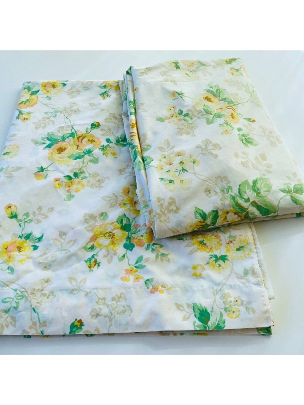 Vintage 70s bedding set, JC Penney bedsheet, flat & fitted sheets, full size bed